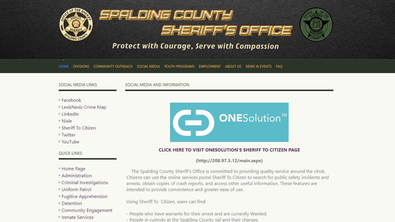 SCSO - Social Media and Info - Spalding County Sheriff's Office